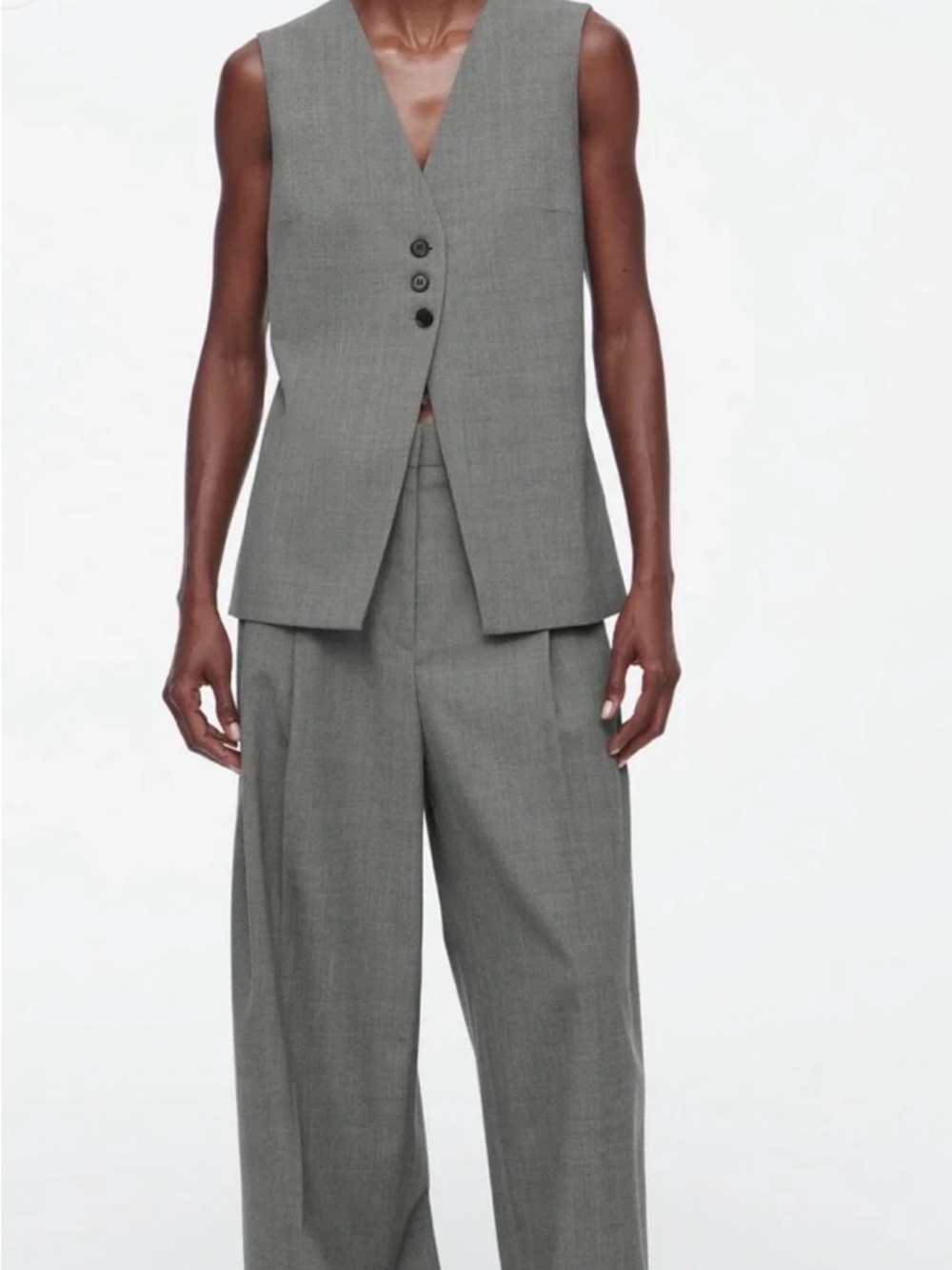 COS Women’s Gray Tailored Suit Vest - Picture 3 of 6